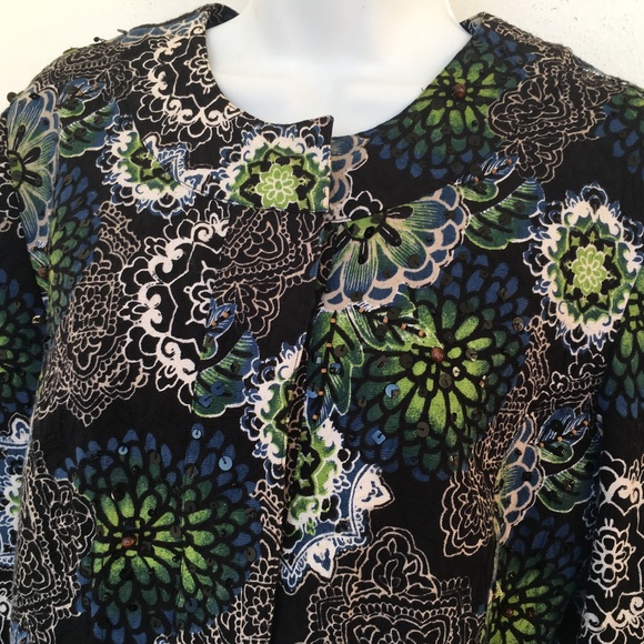 Chico’s 1 Embellished Sequins Blazer - Picture 5 of 5